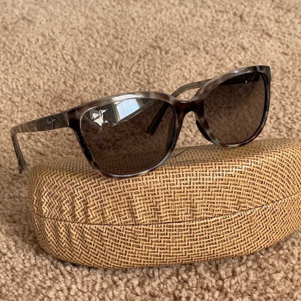 Maui Jim Honi MJ758 Sunglasses Gray Tortoise Polarized Cat Eye w Case - Picture 15 of 16
